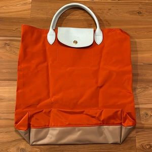 Longchamp Replay LePliage Medium North South Tote — EuC